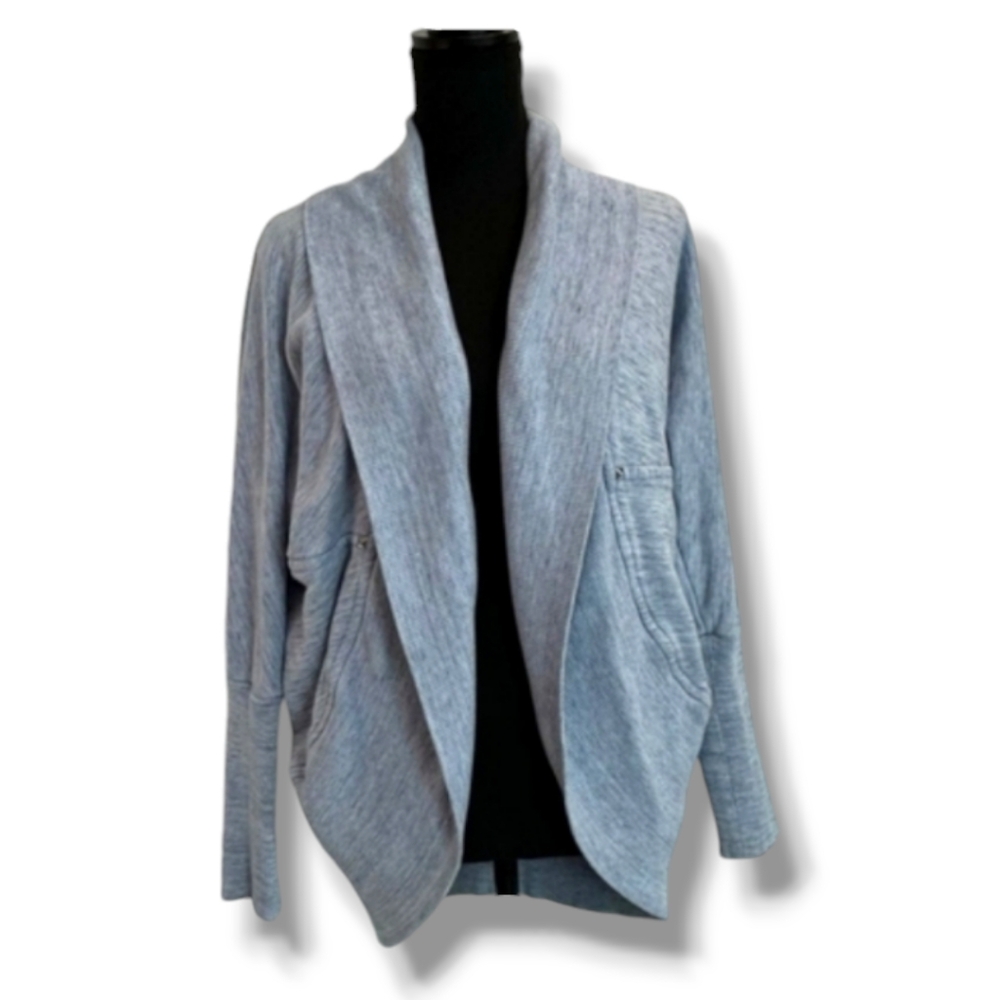 Aritzia WILFRED Light Blue Diderot Cocoon Open-front Cardigan